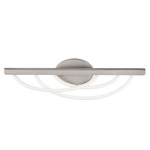 Swoop Bathroom Vanity Light - Brushed Nickel / White