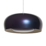 Brush Pendant - White / Beetle Iridescent Black