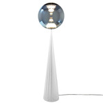 Globe Fat Floor Lamp - Silver / Silver