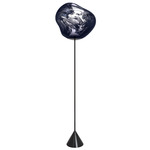 Melt Cone Slim Floor Lamp - Black / Smoke