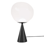 Melt Cone Fat Table Lamp - Black / Opal