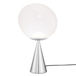 Melt Cone Fat Table Lamp - Silver / Opal