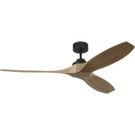 Collins Smart Ceiling Fan - Midnight Black / Natural Honey