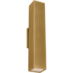 Pressa Square Outdoor Wall Sconce - Natural Brass