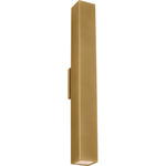 Pressa Square Outdoor Wall Sconce - Natural Brass