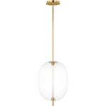 Heian Pendant - Natural Brass / Clear