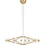 Lassell Chandelier - Natural Brass / Clear