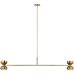 Shanti Linear Chandelier - Natural Brass