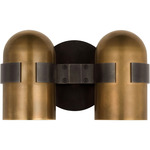 Octavia Medium Wall Sconce - Blackened Bronze / Bright Worn Brass