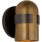 Octavia Small Wall Sconce - Blackened Bronze / Bright Worn Brass