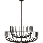 Sanchi 2-Tier Chandelier - Aged Iron