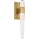 Lassell Single Wall Sconce - Natural Brass / Clear