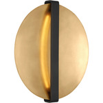 Cymbal Wall Sconce - Dark Bronze / Natural Brass