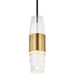 Lassell Pendant - Natural Brass / Clear