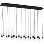 Lassell Linear Multi-Light Chandelier - Nightshade Black / Clear