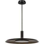 Saucer Pendant - Dark Bronze / Darkened Brass