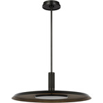 Saucer Pendant - Dark Bronze / Darkened Brass