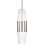 Lassell Monopoint Mini Pendant - Polished Nickel / Clear