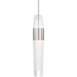 Lassell Monopoint Mini Pendant - Polished Nickel / Clear
