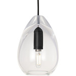 Alina Accent Pendant - Nightshade Black / Clear