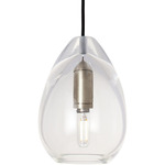 Alina Accent Pendant - Polished Nickel / Clear