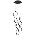 Interlace Round Multi Light Pendant - Black