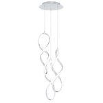 Interlace Round Multi Light Pendant - Chrome