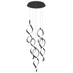 Interlace Round Multi Light Pendant - Black