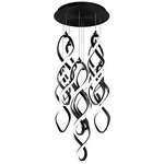 Interlace Round Multi Light Pendant - Black