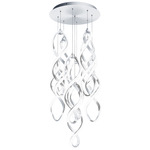 Interlace Round Multi Light Pendant - Chrome