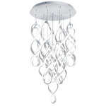 Interlace Round Multi Light Pendant - Chrome