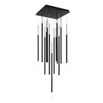 Viggo Square Multi Light Pendant - Black / White