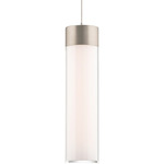 Twist-N-Lite Color Select Pendant - Brushed Nickel / Clear / White