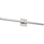 Tie Stix Metal Indirect Vanity Light with Power - Satin Nickel / Satin Nickel