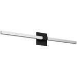 Tie Stix Metal Indirect Vanity Light with Power - Satin Black / Chrome