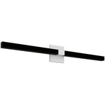 Tie Stix Wood Indirect Vanity Light with Power - White / Wood Espresso