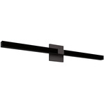 Tie Stix Wood Warm Dim Indirect Vanity Light with Power - Antique Bronze / Wood Espresso