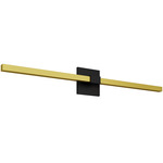 Tie Stix Metal Indirect Remote Power Vanity Light - Satin Black / Satin Brass