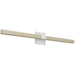 Tie Stix Wood Warm Dim Indirect Remote Power Vanity Light - White / Wood Maple