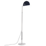 Mezzaluna Floor Lamp - Chrome / Blue