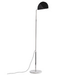 Mezzaluna Floor Lamp - Chrome / Black