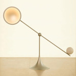 Ovo Portable Table Lamp - Matte Gold / White