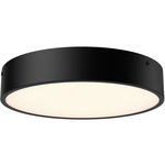 Adelaide Ceiling Flush Light - Matte Black / Frosted