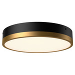 Adelaide Ceiling Flush Light - Aged Gold / Matte Black / Frosted