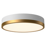 Adelaide Ceiling Flush Light - Aged Gold / White / Frosted