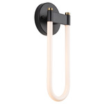 Cascata Wall Sconce - Black / Brass / White