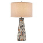 Oldwalls Table Lamp - Charcoal Grey/ Matte Black/ Brown / Natural