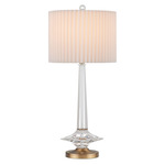 Anton Table Lamp - Brass/ Clear / White