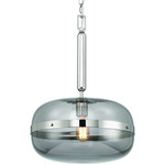 Nottingham Pendant - Polished Nickel / Smoke