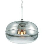 Nottingham Pendant - Polished Nickel / Smoke